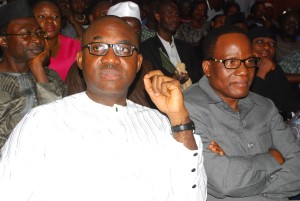 Edo State Commissioner of Information, Louis Odion & Director of ThisDay Newspaper, Kayode Komolafe